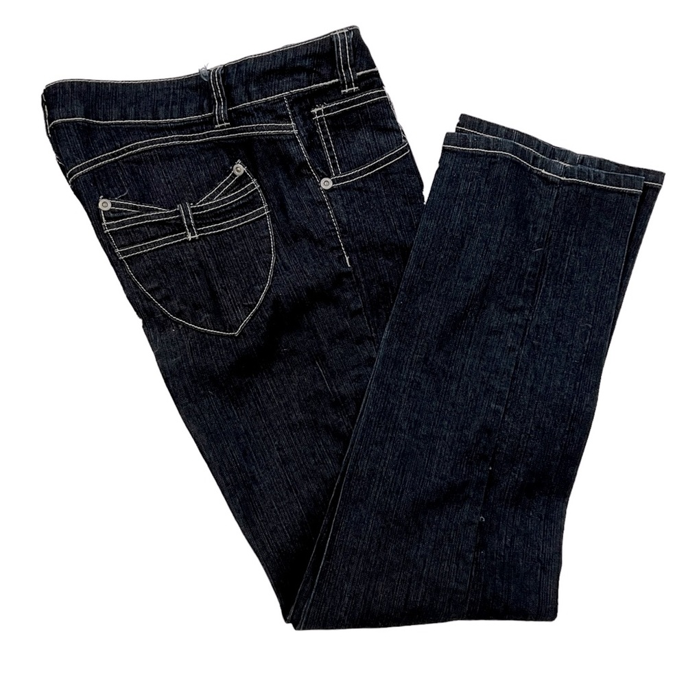 Revolt‎ Denim Co. Dark Wash Straight Leg Jeans Stretch Medium Rise 31” Inseam